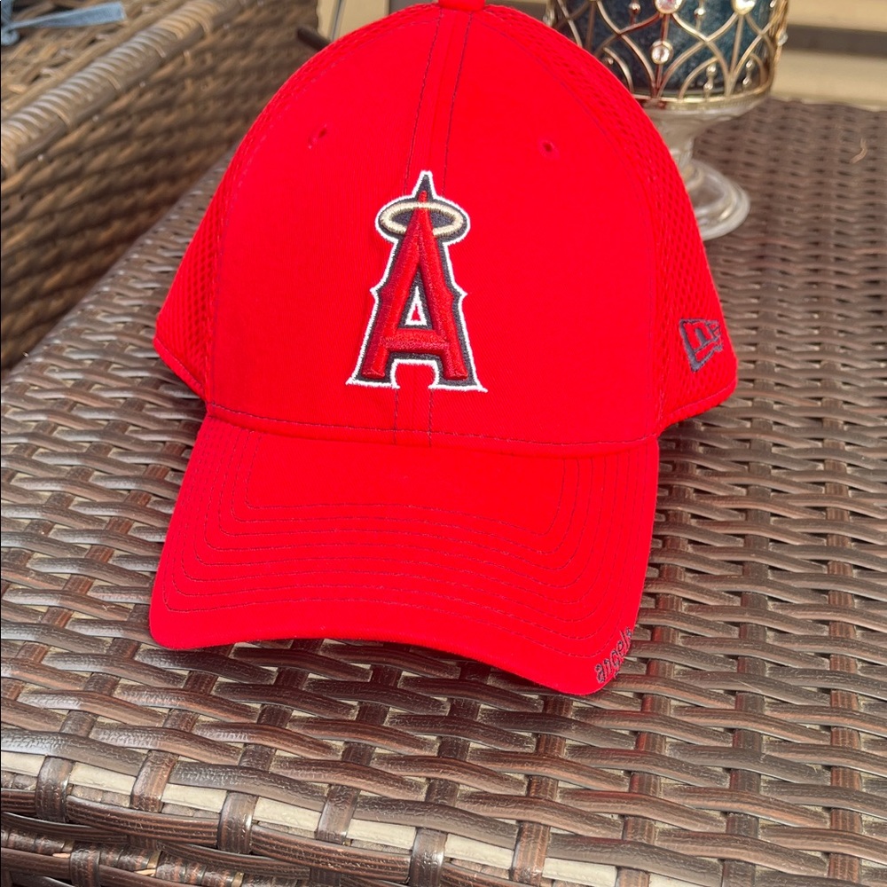 CA Angels New Era Bright Red Cap with Embroidered Logo